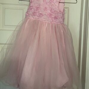 marmellata Pink Floral Applique Tulle Party Dress